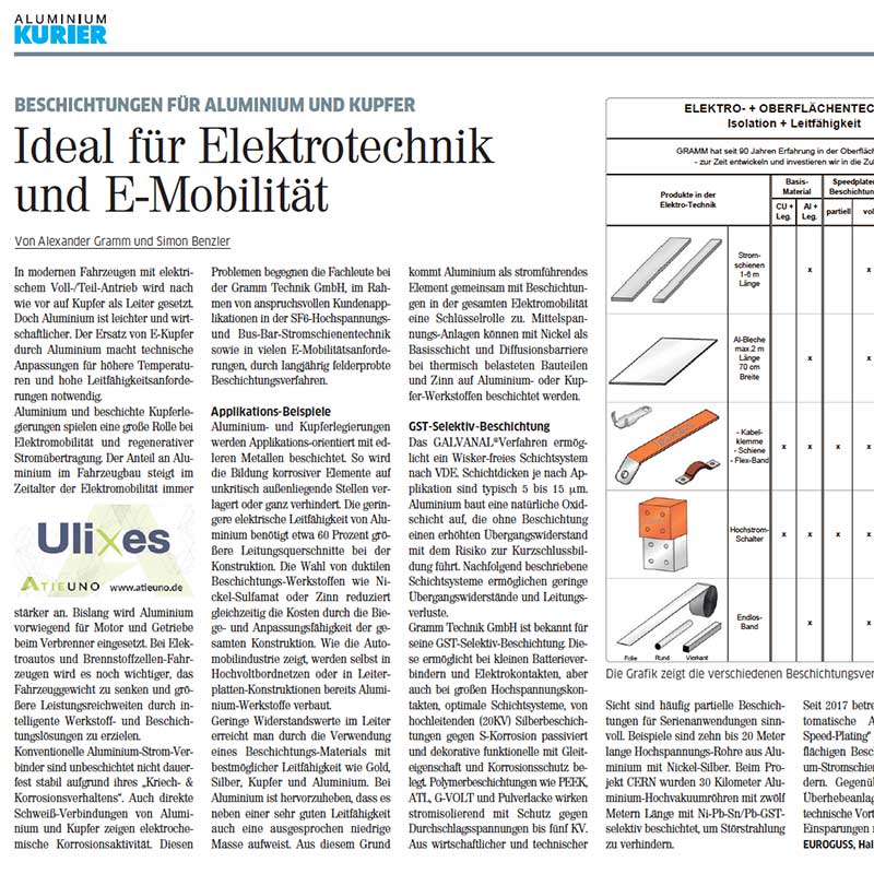 In modernen Fahrzeugen mit elektrischem Voll-/Teil-Antrieb wird nach wie vor auf Kupfer als Leiter gesetzt. Doch Aluminium ist leichter und wirtschaftlicher. Der Ersatz von E-Kupfer ...